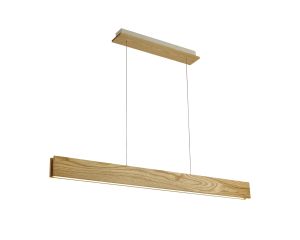 Bellissimo Linear Pendant , 2 x 20W LED, 3000K, 1662lm, Oak /  Sand White, 3yrs Warranty