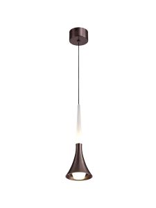 Pasticceria 1 Light Pendant, 1 x 5W LED, 3000K, 213lm, Satin Brown, 3yrs Warranty