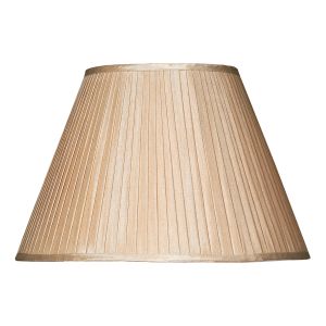 Puscan E27 Taupe Faux Silk Tapered 43cm Drum Shade (Shade Only)