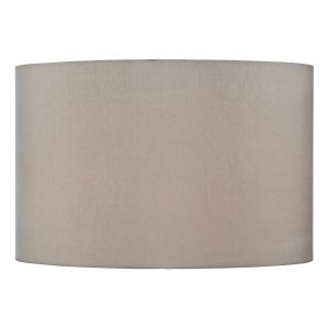 Puscan E27 Taupe Faux Silk 39cm Drum Shade (Shade Only)
