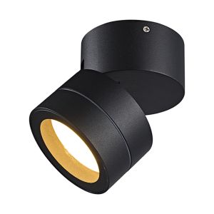 Saler Adjustable Dimmable Ceiling Spotlight/Wall Light, 1 Light, With Replaceable 12W LEDs, 2700K, Black, IP65, 2yrs Warranty