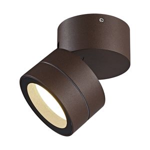 Saler Adjustable Dimmable Ceiling Spotlight/Wall Light, 1 Light, With Replaceable 12W LEDs, 4000K, Rust Brown, IP65, 2yrs Warranty