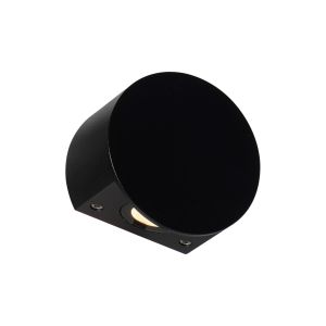 Shella Round Wall Light, 3W LED, 3000K, 180lm, IP65, Black, 3yrs Warranty