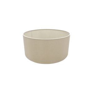 Sigma Round Cylinder, 400 x 180mm Dual Faux Silk Fabric Shade, Nude Beige/Moonlight