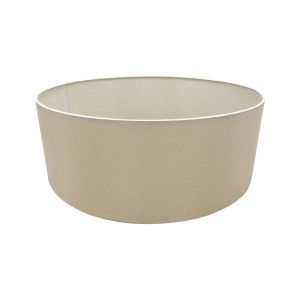 Sigma Round Cylinder, 600 x 220mm Dual Faux Silk Fabric Shade, Nude Beige/Moonlight