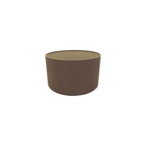 Sigma Round Cylinder, 300 x 170mm Dual Faux Silk Fabric Shade, Raw Cocoa/Grecian Bronze
