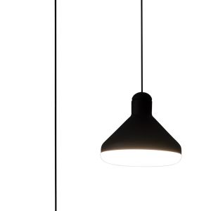 Sirio 13.5cm 1 Light Pendant, 8W LED, 3000K, 590lm, Black, 3yrs Warranty