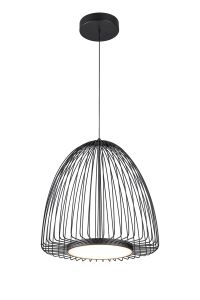 Smart 46cm Pendant, 43W LED, 3000K, 2600lm, Sand Black, 3yrs Warranty