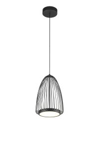 Smart 22cm Pendant, 20W LED, 3000K, 1200lm, Sand Black, 3yrs Warranty