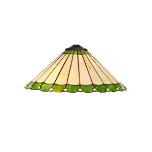 Adolfo Tiffany 40cm Shade Only Suitable For Pendant/Ceiling/Table Lamp, Green/Cmozarella/Crystal
