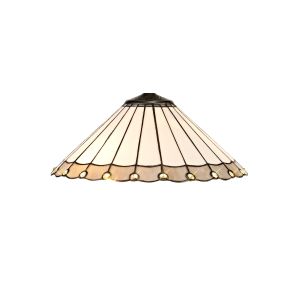 Adolfo Tiffany 40cm Shade Only Suitable For Pendant/Ceiling/Table Lamp, Grey/White/Crystal