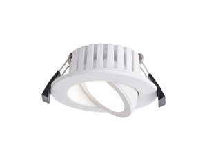 Manresa 7W, Triac Dimmable CCT LED Fire Rated Adjustable Downlight, Matt White, Cut Out: 70mm, 700lm, 60°, DRIVER INC., IP65, 5yrs Wrnty