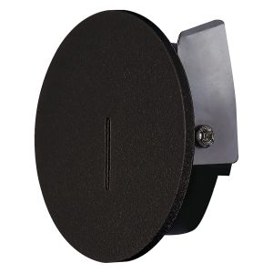 Sotavento Round Wall Lamp, 3W LED, 3000K, 150lm, IP42, Black, Cut Out: 48mm, 3yrs Warranty