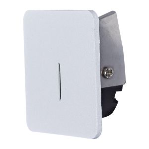 Sotavento Sqaure Wall Lamp, 3W LED, 3000K, 150lm, IP42, White, Cut Out: 48mm, 3yrs Warranty