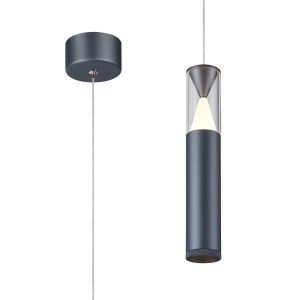 Spark Pendant, 7W LED, 3000K, 530lm, Dark Grey, 3yrs Warranty