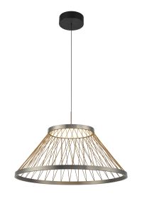 Spider 60cm Pendant, 43W LED, 3000K, 2800lm, Matt Brushed Grey/Brown, 3yrs Warranty