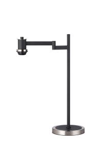 Erdi Swing Arm Table Lamp, Without Shade, 1 Light E14, Satin Nickel/Satin Black