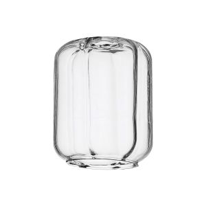 Erdi 13x16cm Striped Cylinder (A) Clear Glass Shade