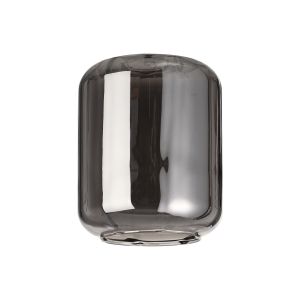 Erdi 13x16cm Striped Cylinder (A) Smoke Glass Shade