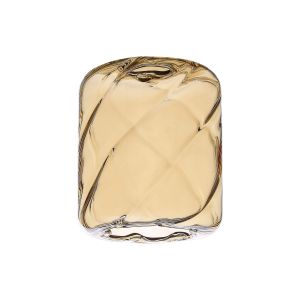 Erdi 13x16cm Twisted Cylinder (B) Amber Glass Shade