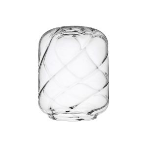 Erdi 13x16cm Twisted Cylinder (B) Clear Glass Shade