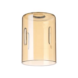 Erdi 12x16cm Uniform Dimple Cylinder (C) Amber Glass Shade