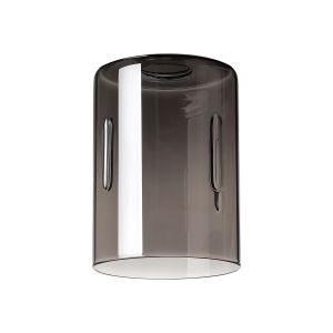 Erdi 12x16cm Uniform Dimple Cylinder (C) Smoke Glass Shade