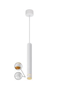 Split 6.5cm Pendant, 1 Light 35mm GU10 (GU11) (Not Included), White