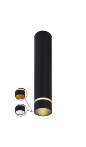 Split 4cm Spotlight, 1 Light 35mm GU10 (GU11) (Not Included), Black