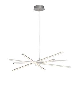Star LED Pendant 100cm Round 60W 3000K, 4800lm, Dimmable Silver/Frosted Acrylic/Polished Chrome, 3yrs Warranty