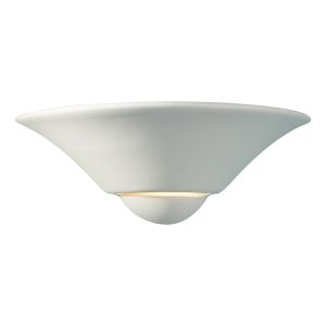 Swift 1 Light E27 White Plster Up & Down Wall Light Suitable For Painting