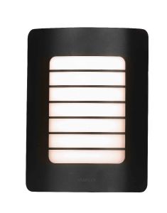 Stanley SXLS29318BE Aragon Outdoor IP44 Rectangular Wall Light Black Finish 1xE27