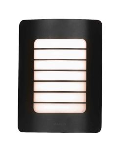 Stanley SXLS29318BE Arupn Outdoor IP44 Rectangular Wall Light Black Finish 1xE27