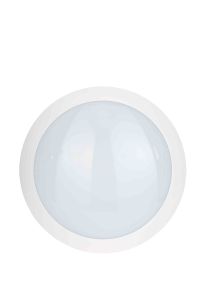 Stanley SXLS294104KWE Georgino IP66 IK10 16w Outdoor White LED Flush Ceiling or Wall Light (Microwave Sensor & Photocell) 4000K