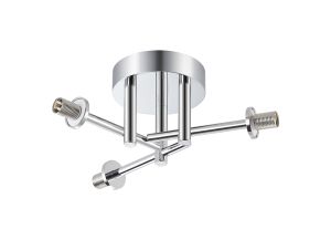 Gana 28cm Semi Flush Ceiling (FRAME ONLY) Round, 3 Light G9, IP44, Polished Chrome