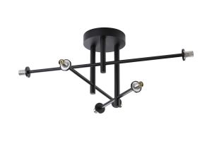 Gana Semi Flush Ceiling (FRAME ONLY) Tiered, 6 Light G9, IP44, Satin Black