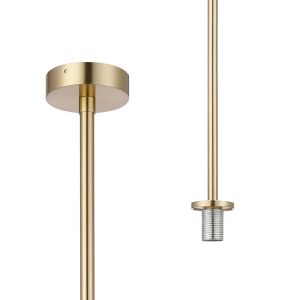 Gana 8cm Telescopic Pendant Kit (FRAME ONLY), 1 Light G9, IP44, Brass Gold