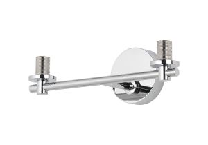 Gana Short Arm Wall Light (FRAME ONLY), 2 Light G9, IP44, Polished Chrome