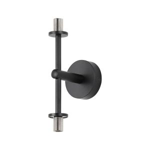 Gana Medium Arm Wall Light (FRAME ONLY), 2 Light G9, IP44, Satin Black