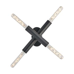 Vienta 2 Arm 4 Light Adjustable Ceiling/Wall E27, Satin Black, Lamps Not Included,