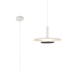 Tina 40cm Pendant, 18W LED, 3000K, 860lm, White/Black, 3yrs Warranty