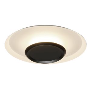 Tina 40cm Ceiling Light, 18W LED, 3000K, 860lm, White/Black, 3yrs Warranty