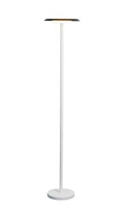 Tina 140cm Floor Lamp, 12W LED, 3000K, 560lm, White/Black, 3yrs Warranty