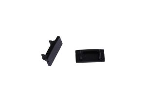 Tiras 17 x 8.5mm Black Profile End Cap Without Hole (1pc) for M7382, 3yrs Warranty