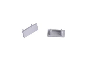 Tiras 17 x 8.5mm Grey Profile End Cap Without Hole (1pc) for M7383, 3yrs Warranty