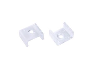 Tiras 20.8mm x 10mm Transparent PC Profile Fixing Clip With Hole (1pc) for M7381 / M7382 / M7383, 3yrs Warranty