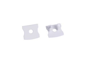 Tiras 17.3 x 15.7mm White Profile End Cap With Hole (1pc) for M7392, 3yrs Warranty