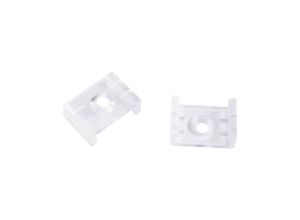 Tiras 21.3mm x 7.4mm Transparent PC Profile Fixing Clip With Hole (1pc) for M7392 / M7393 / M7394, 3yrs Warranty