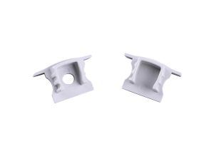 Tiras 17.3 x 15.3mm Grey Recessed Profile End Cap With Hole (1pc) for M7409, 3yrs Warranty