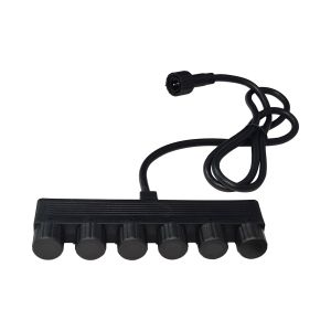 Centa 1m, 6 Way Adapter, 2 x 0.75mm² PVC, -35C Degree Resistant. IP44 1 Male & 6 Female Connections, 3yrs Warranty